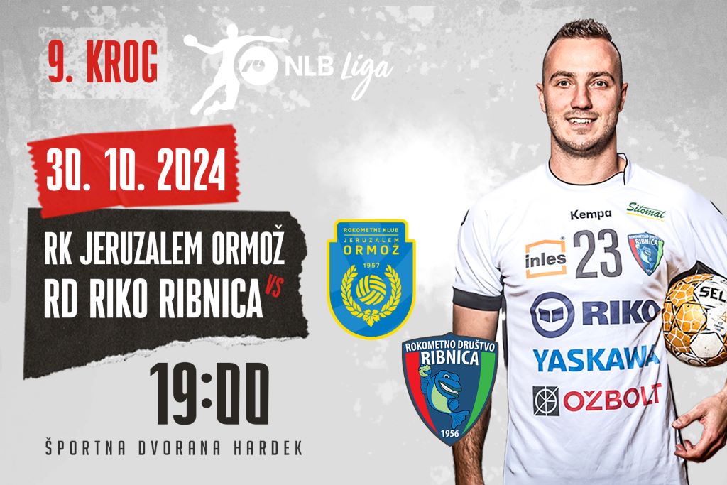 Liga NLB, 9. krog: <br>RK JERUZALEM ORMOŽ – RD RIKO RIBNICA